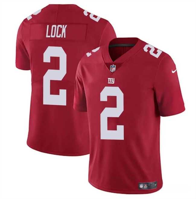 Men & Women & Youth New York Giants #2 Drew Lock Red Vapor Untouchable Limited Football Stitched Jersey->new york giants->NFL Jersey
